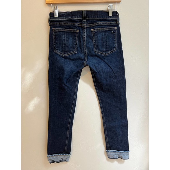 Rag & Bone Crop Denim Jeans in Blue Serrano size 24 - Picture 5 of 10